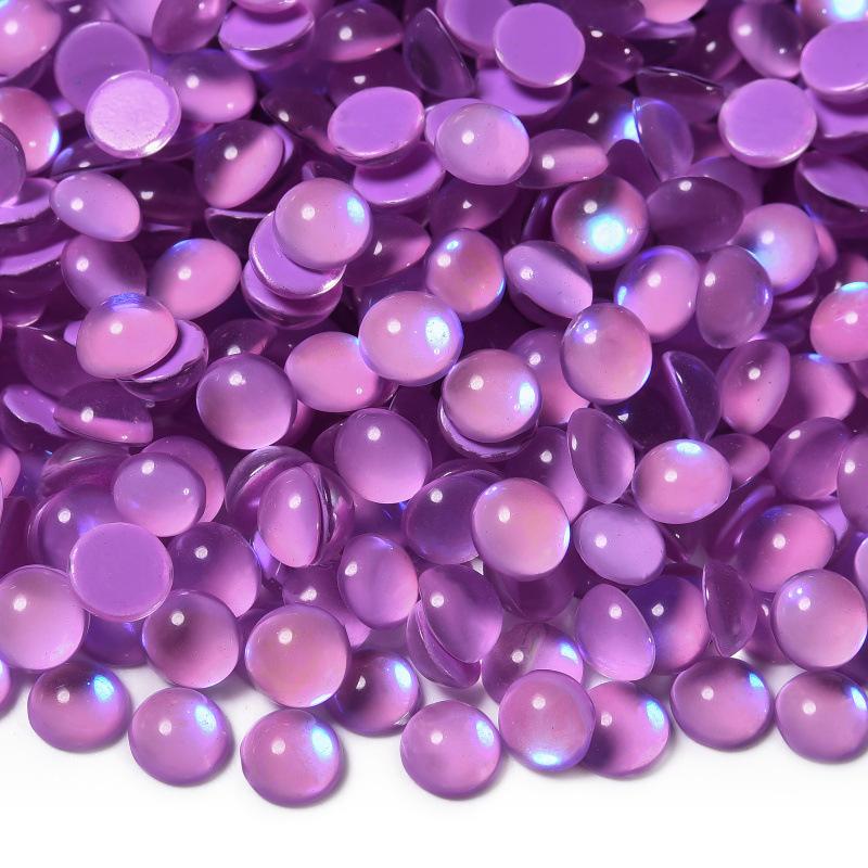 Crystal Glass Mocha Semicircular Pearl Nail Bead Diy Nail Art Man Fish Bead Beauty Mobile Phone Accessories