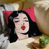 Cushion Cover Washed Linen Soft Breathable Decorative Case for Sofa Home Pillow Cover Roy Lichtenstein