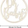 35cm 'Oh Baby' Holzscheiben-Banner für Babyparty oder Geburtstagsdekoration