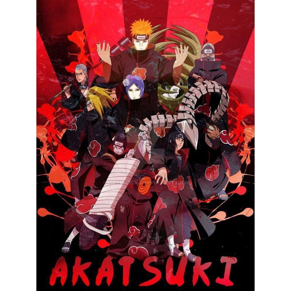 Naruto Akatsuki 2026 Nowe Malowanie Diamentami Haft Sztuka Anime Haft Krzyżykowy Mozaika Dżety Rękodzieło Rzemiosło Prezenty dla Dzieci
