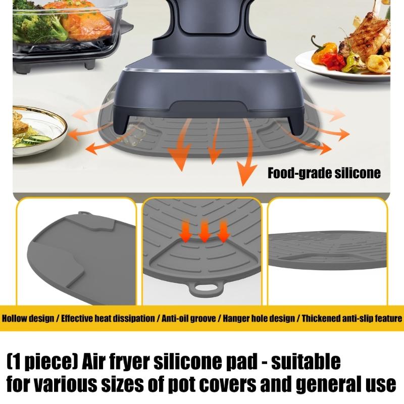 Multi Purpose Silicone Air Fryers Accessory Heat Resistant Foods Grade Pad For Baking Trays Lids