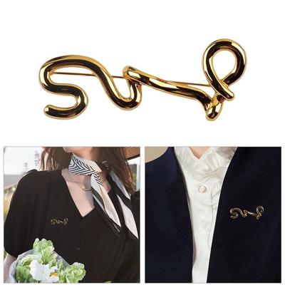 Creative Personalize Letter Brooch for Unique Styles In Various Occasions With Sturdy Alloy Materials Daily Use