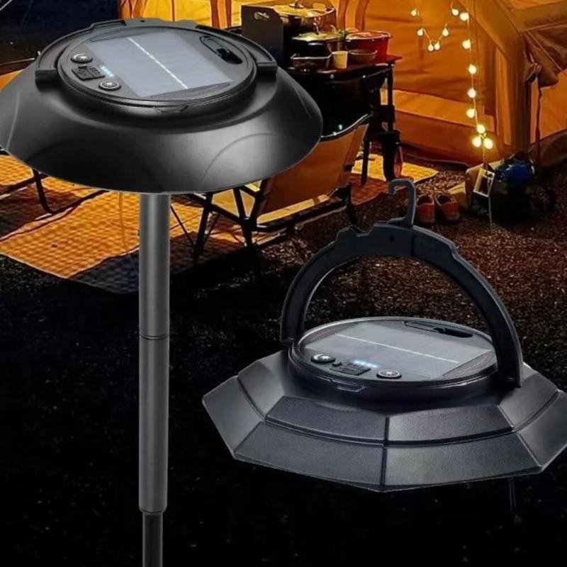 Solar Camping Lantern Rechargeable LED Light 4000mAh USB Portable Outdoor Emergency Light for Night Use Power Outage Survival