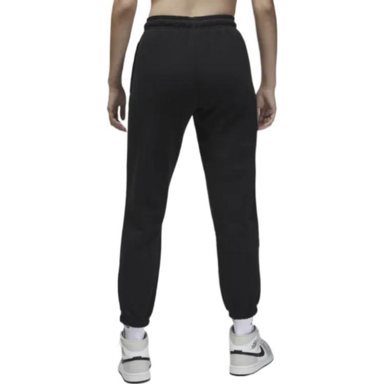 Jordan Brooklyn Classic Jumpman Logo Print Fleece Joggers Women Bottoms Black DQ4479-010