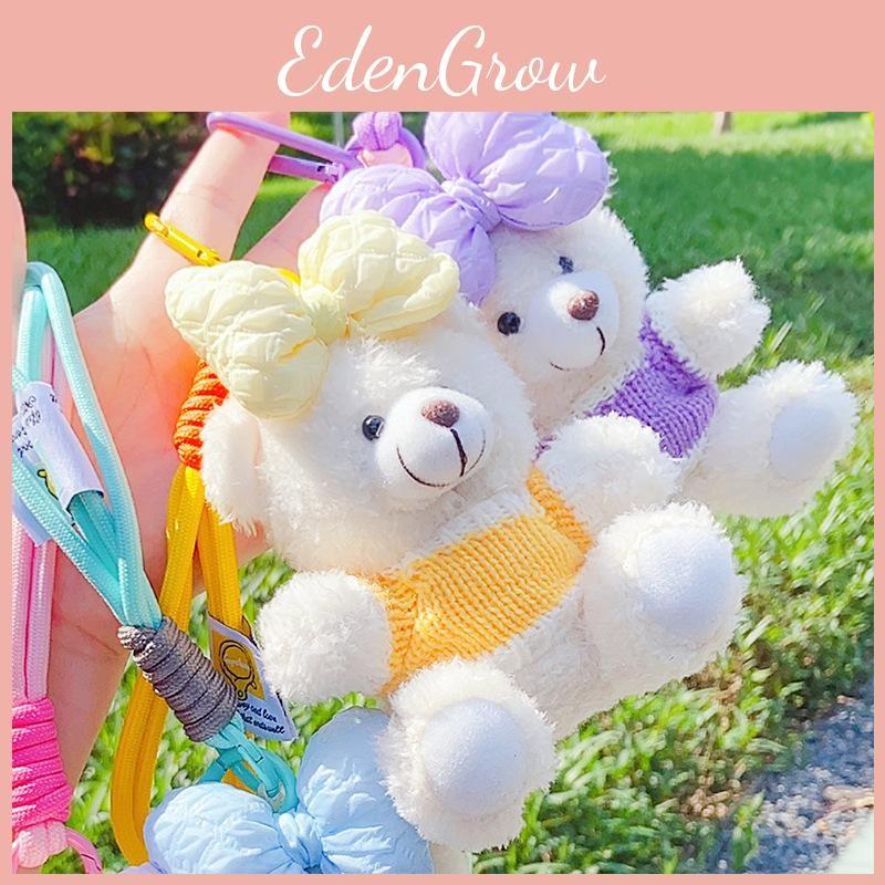 Bear Plush Bow Toy Cartoon Animal Doll Keychain Backpack Pendant Gift Holiday
