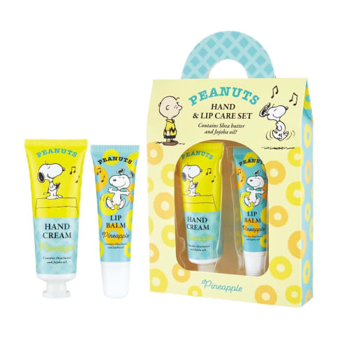 

PEANUTS Snoopy Design Gift Set: Hand Cream and Lip Balm (Pineapple Scent) (SNOOPY Charlie Gift)