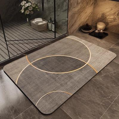 Tapis de sol minimaliste moderne Cuisine Salle de bain Cabine de douche Tapis absorbant à séchage rapide Résistant à l'usure Antidérapant Facile à entretenir