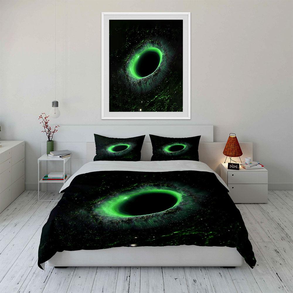 Galaxy Themed Decorative Set Multiple Sizes Kid'S And Adults' Bedroom Exquisite 3Pc Bedding Set, Gift