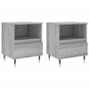 Tables de chevet - Maison Exclusive - 2 pcs - Sonoma gris - Bois d'ingénierie 40x35x50 cm
