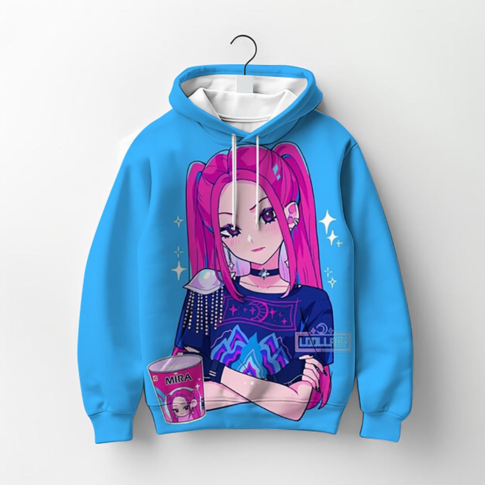 Y2K KPop Demon Hunters Hoodies Teenage Girls Boys Rumi KPop Demon Hunters Hoody Autumn Casual Long Sleeve Children's Clothing