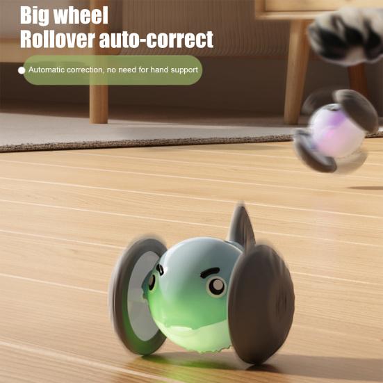 Yousheng Smart Electric Interactive Cat Toy Automatic Moving Toy with LED Light Rechargeable Random Movement Whale Toy for Indoor Cats Bored Relief
