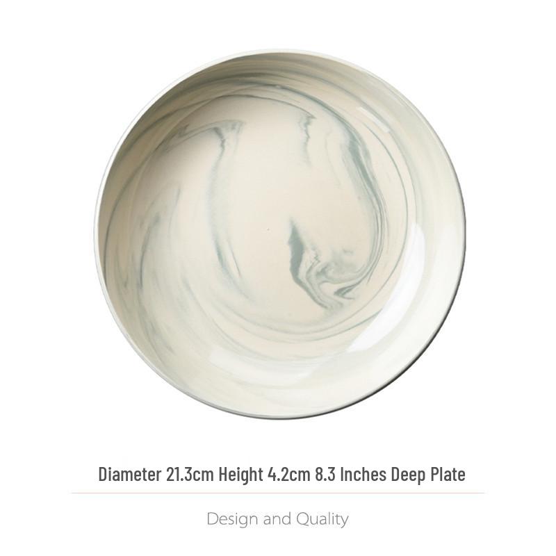 Yijia European Style Ceramic Bowl and Plate Set: Creative Nordic Design Tableware