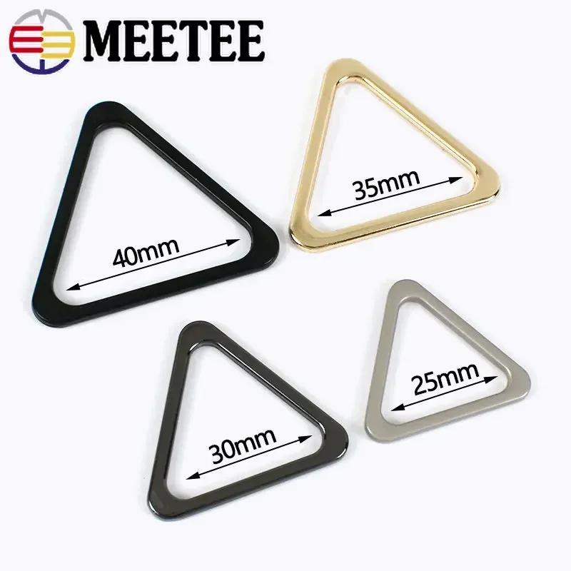 5/10Pcs Meetee 20-40mm Triangle Metal Ring Buckles Bag Strap Dog Collar Webbing Clasps Clothes Belt Hooks Hardware Accessories