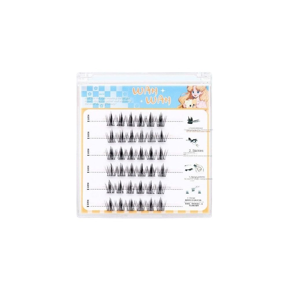 DIY Adhesive False Eyelashes Makeup Glue Free Fake Lashes Self-adhesive Lash Clusters  Makeup Tool
