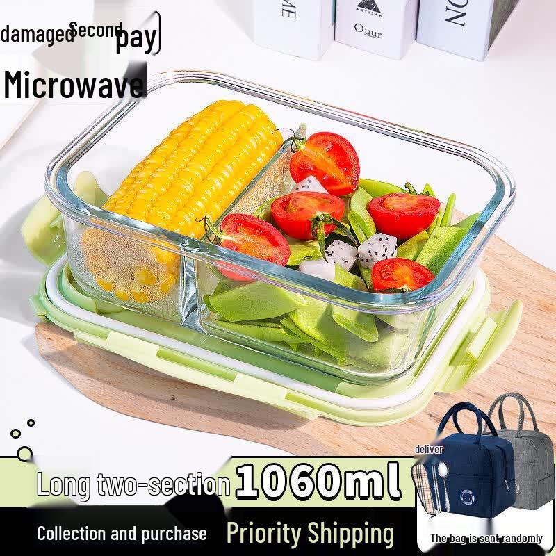 Youluo Glass Microwaveable Divided Lunch Box