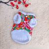 Doggy Clothes - Thickened for Autumn and Winter, Suitable for Outdoor Use. for Pets and Cats. Festive New Year Outfits with Big Flowers.