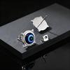 Fashion Unique Round Lucky Evil Eye Stainless Steel Stud Earrings for Men Women Hypoallergenic Stylish Piercing Jewelry Gifts