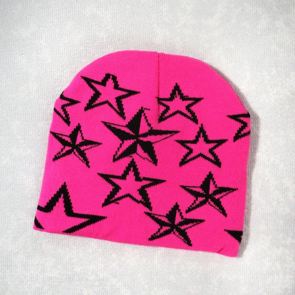 New Big Star Winter Warm Hat For Men Women Knitted Wool Beanies Skullie Autumn Winter Colors Gorros Skull Cold-Proof Bonnet