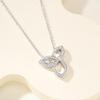 V Gold-Plated Clover Pendant Necklace with Diamonds - Elegant and Versatile Clavicle Chain