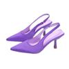 Women's Satin Pointed Toe Slingback Stiletto Pumps for Evening Party Wear