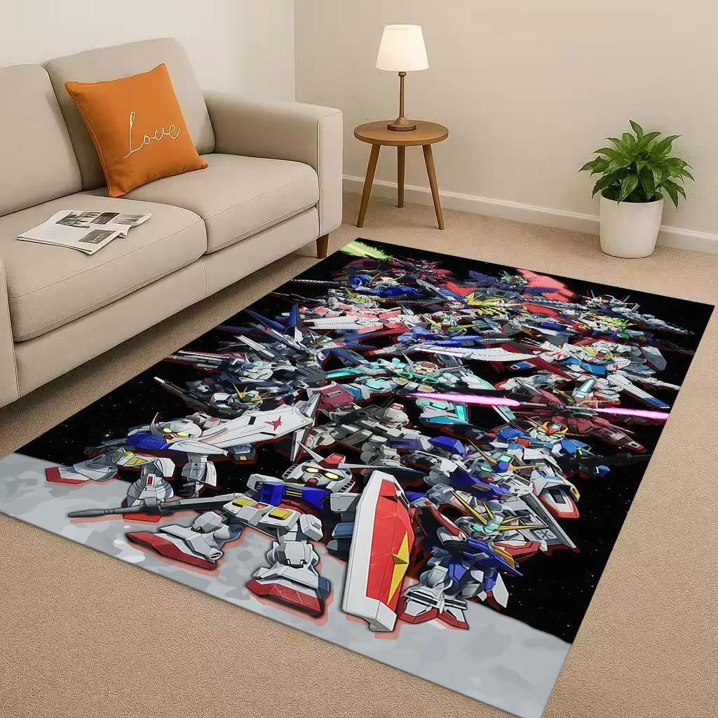 Gundam Cartoon Robot Christmas Gift Christmas Living Room Non-Slip Area Rug Carpet for Bedroom Sofa,Home Doormat Kids