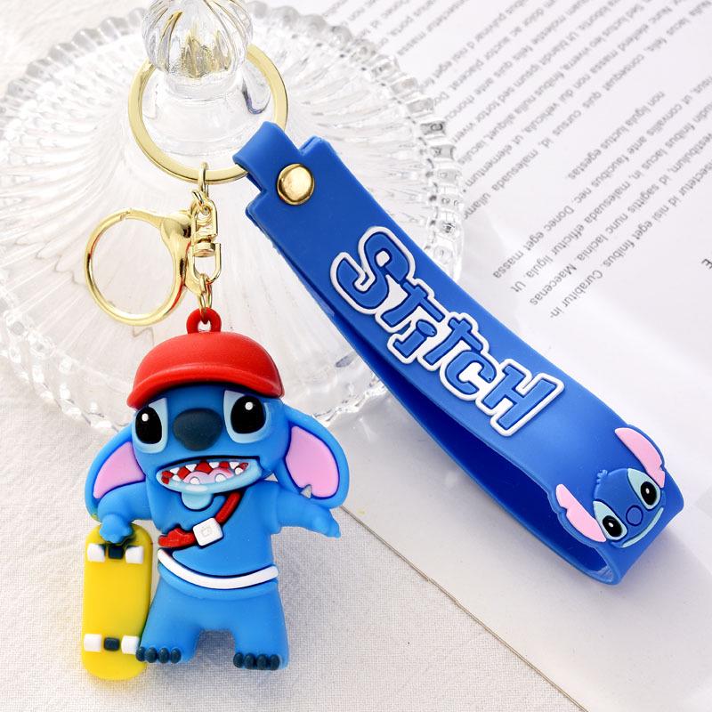 Creative 3D Cartoon Stitch PVC Keychain Pendant Ornament