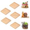 Flower Pot Trays Dish for Plant Vase Bamboo Tray Wooden Bottle Tray Bathroom Shampoo Shower Gel Organizer Jewelry Storage Tray