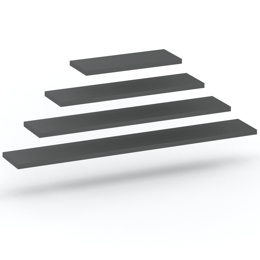 LOFT GRAY HANGING BOOK SHELF 100 CM