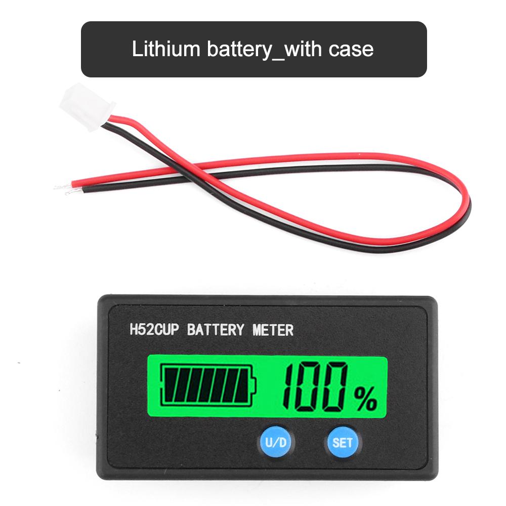 12V 24V 36V 48V 60V 72V Battery Indicator Voltmeter Lithium&Acid Battery Voltage Tester Remaining Battery Display