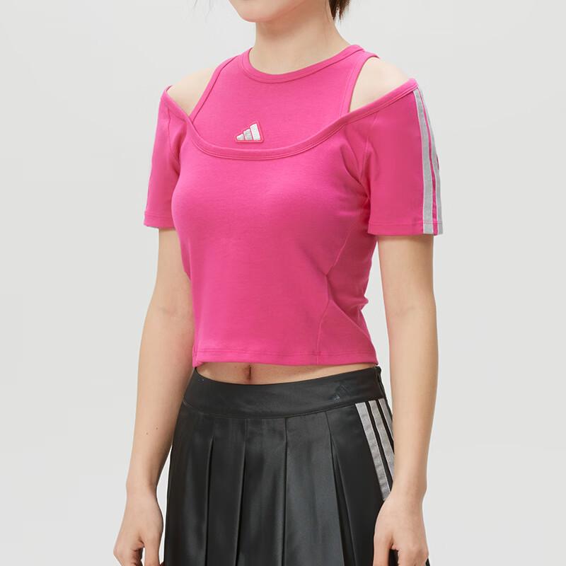 Adidas Fitness Training Comfortable Breathable Sports Short Sleeve Running T-Shirt Women tops KR7607