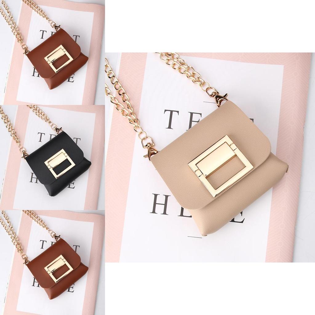 Mini Waist Bag With Chain Strap For Men And Women In Pu Material For Street Style Fashion