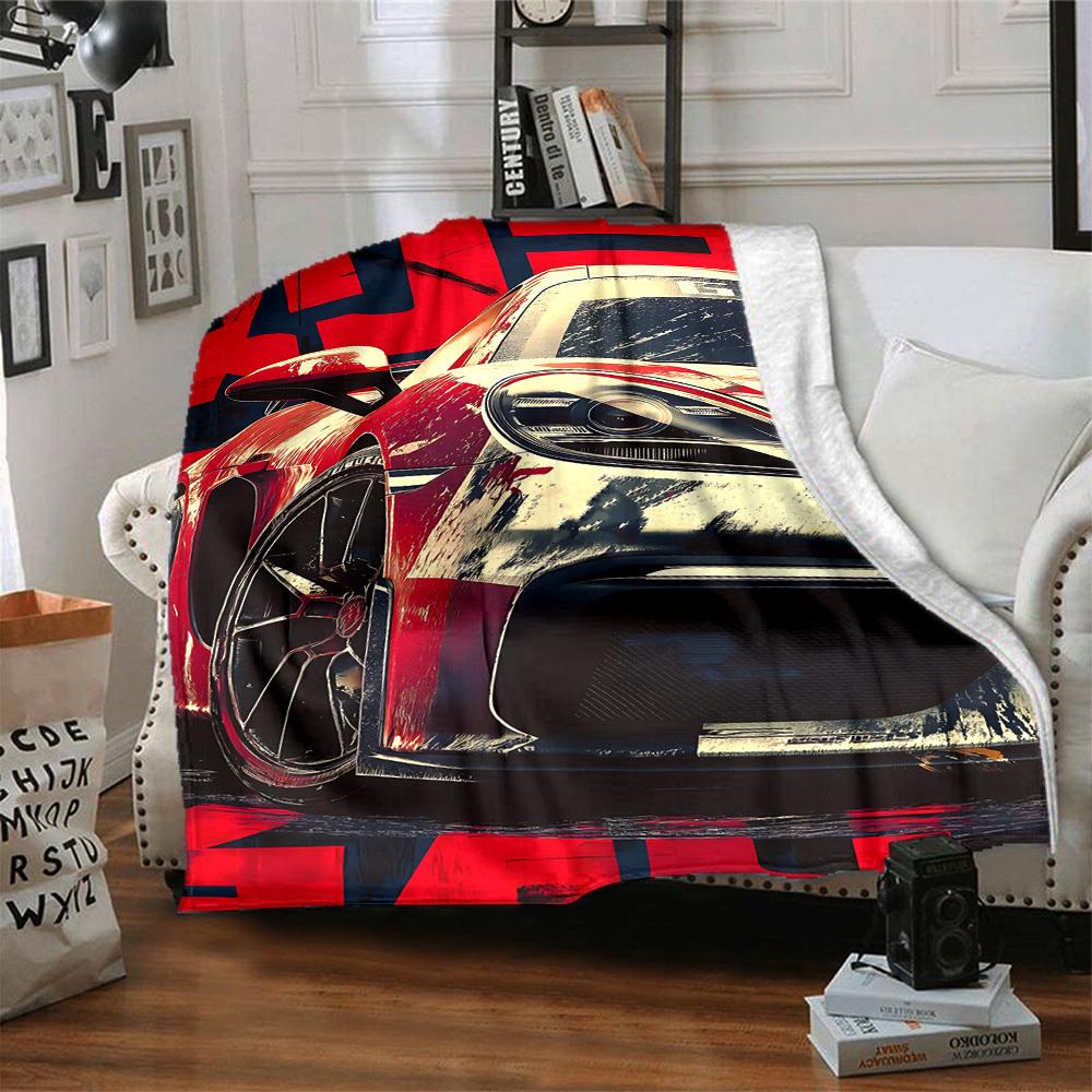 1pc Racing Car Blanket Versatile for Couch, Office Bed