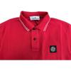 Stone Island Logo Pullover Short Sleeve Polo Shirt Men polo shirts Red 80152SC18-V0010
