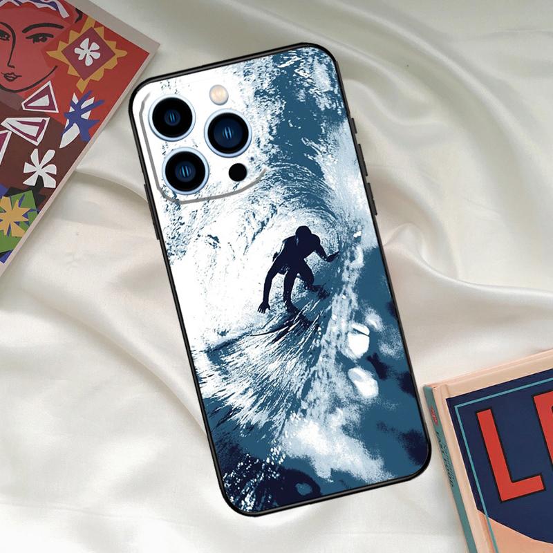 Surf Surfing Wave Phone Case For iPhone 15 14 12 11 13 16 17 Pro Max 15 16 Plus 13 Mini 16e 17 Air Funda Cover