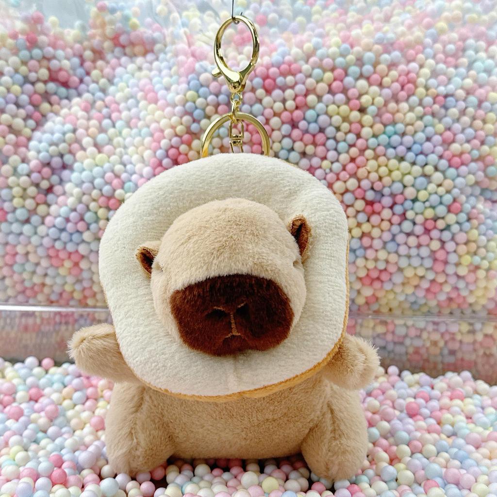 Little Red Book Capybara & Guinea Pig Plush Keychain Ornament