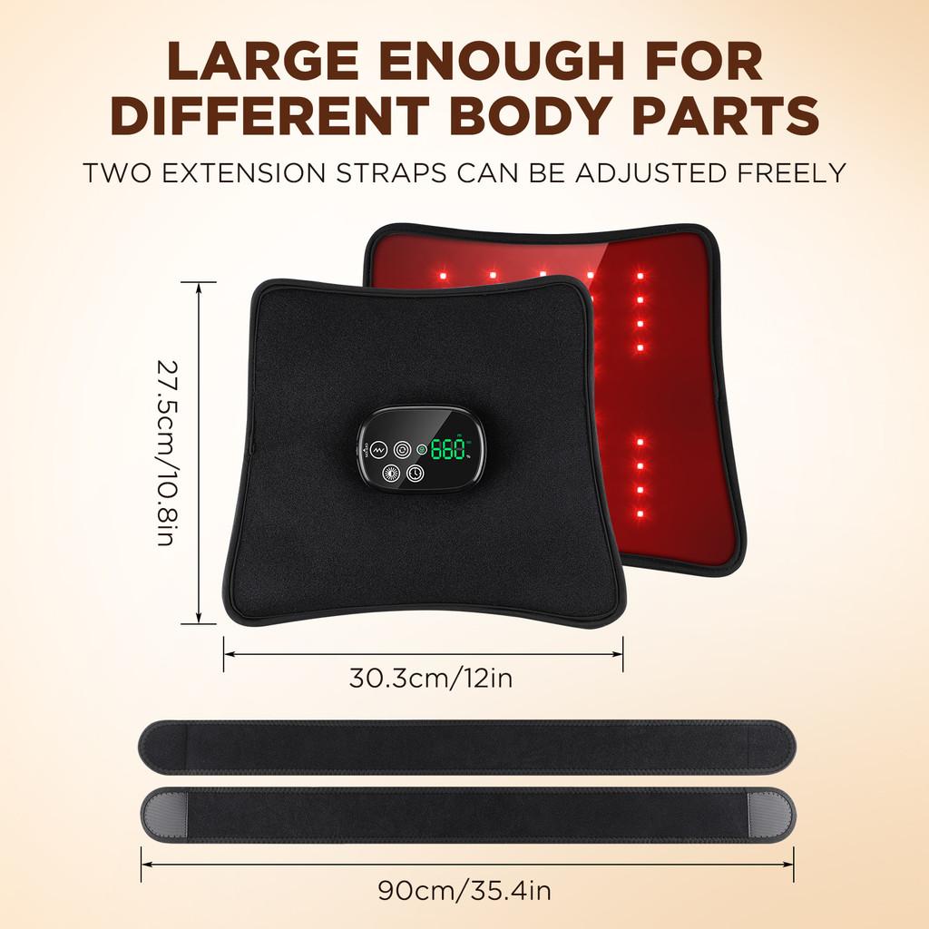

Relieve Soreness Heating Waist Brace Multifunctional Red Light Massage Pad Near-infraed Light Vibration Full Body Massager