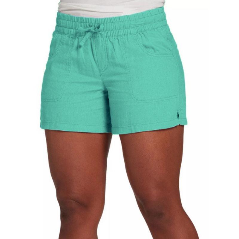 Summer Women Pants Elastic Casual Sports Shorts High Waist Big Pockets