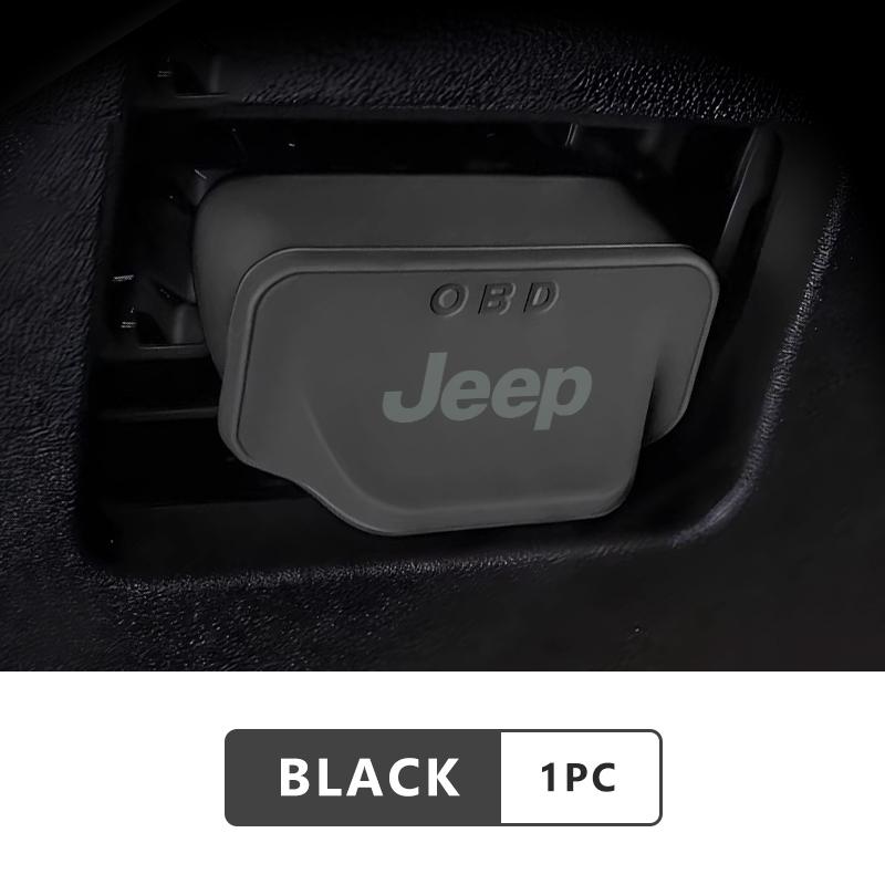 Silicone Car OBD Dust Cover OBD Diagnostic Interface Protective Cover For Jeep Grand Cherokee Wrangler JK Renegade Gladiator AMZ1