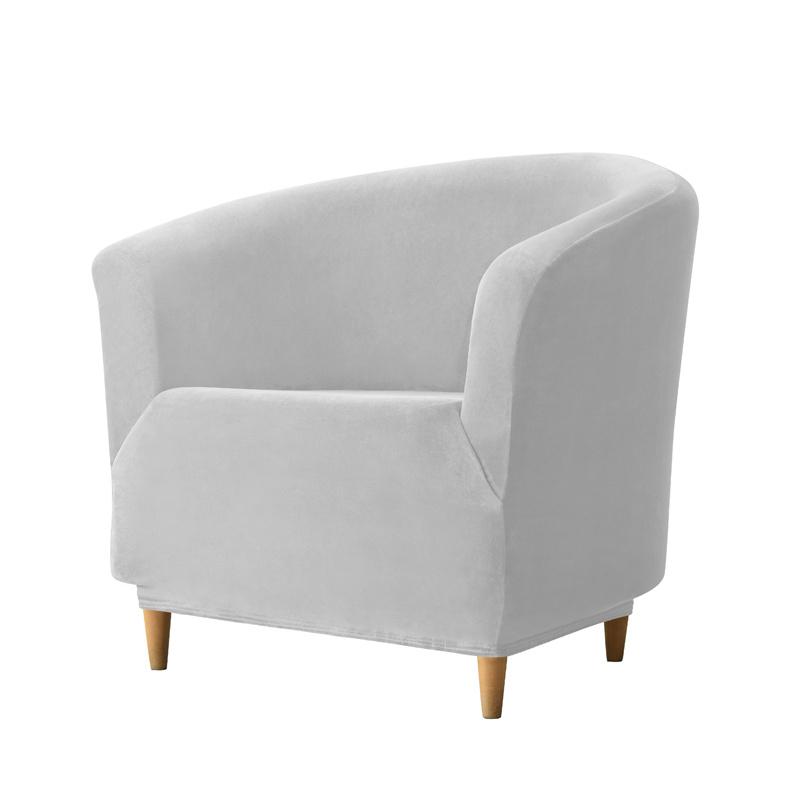 Velvet Tub Sofa Cover Soft Stretch Armchair Slipcover Home Decor Anti-dirty Club Chair Covers for Living Room Pet Kid Case 1PC