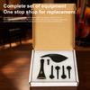 Violin Parts Kit Ebony Brass 4/4 3/4 Tailpiece Pegs Chinrest Endpin for Violin Replacement Fittings String Instrument Accessory