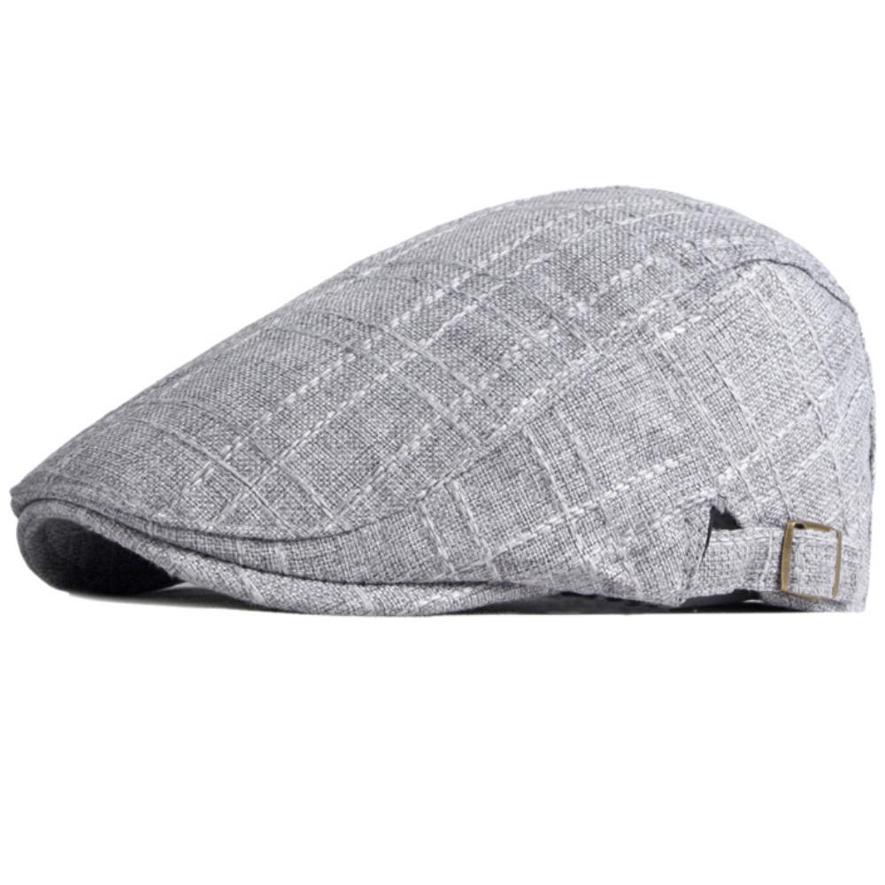 HT3098 Mens Berets Women Breathable Spring Summer Sun Hat Male Female Artist Linen Ivy Flat Cap Male Female Adjustable Beret Cap