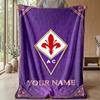 Manta de Franela Personalizada con Texto, Ligera y Acogedora para Cama o SofáFiorentina FC