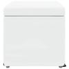 Stool White 61 x 41 x 40 cm Faux Leather and Engineered Wood