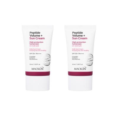 Macklin Cosmetic Peptide Volume+ Sun Cream SPF50+ PA++++ 50ml*2Pcs/4Pcs