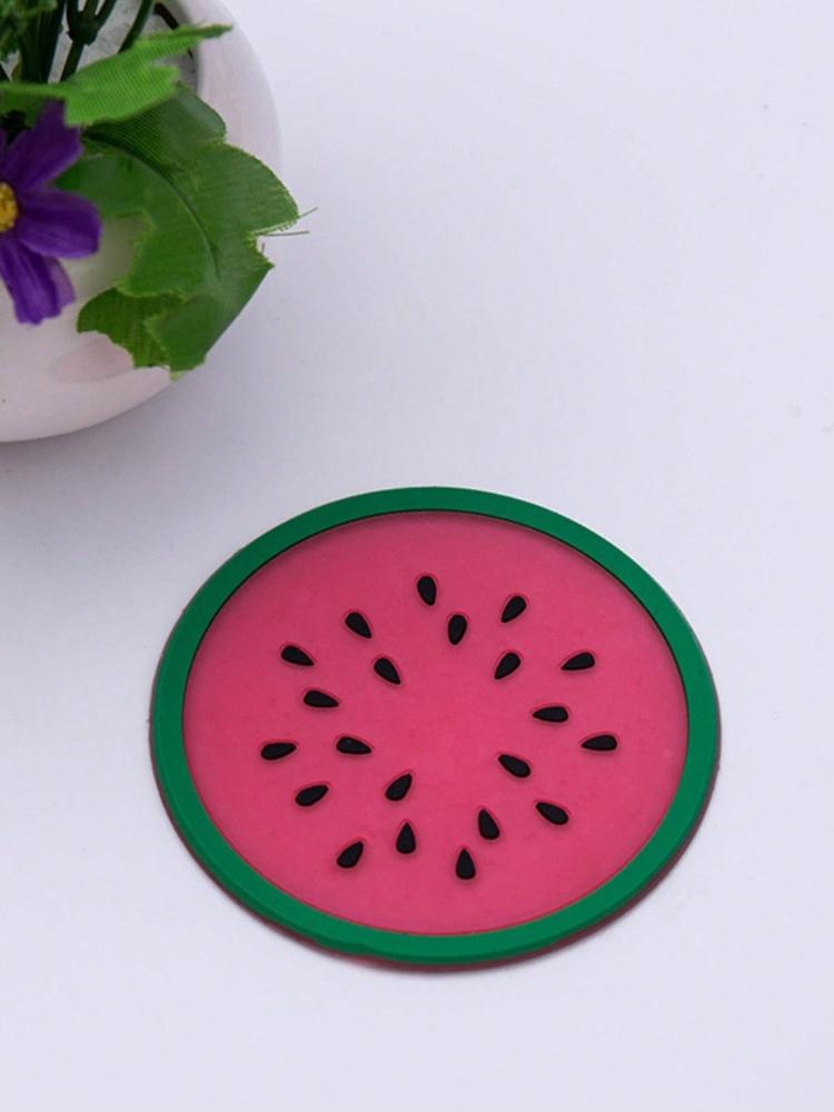 7pcs Fruit Cup Mat, Silicone Cup Mat Table Cup Coaster, Creative Fruit Pattern Coaster Home Decoration Heat-Resistant Tea Cup Ma