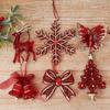 Christmas Pendant Pet Plastic Christmas Tree Hanging Decoration Drop Ornament Gold Glitter Plastic Christmas Decoration Pendant