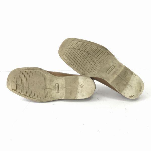 Pierre Cardin Leder Slipper Loafers [24.5/Beige] Kleiderschuhe(GEBRAUCHT)