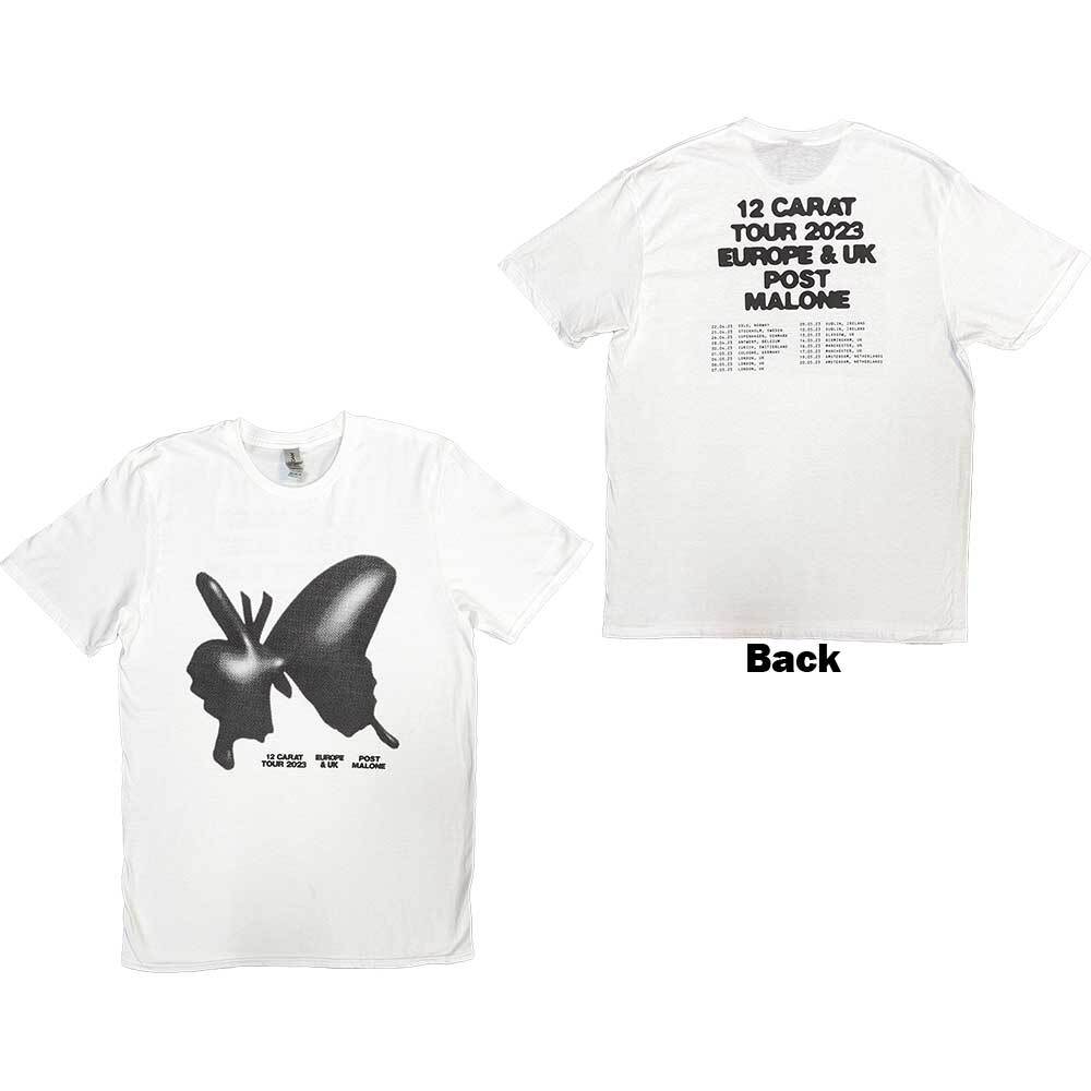 Post Malone Inflatable Butterfly 2023 Tour T-Shirt White New XXXXL