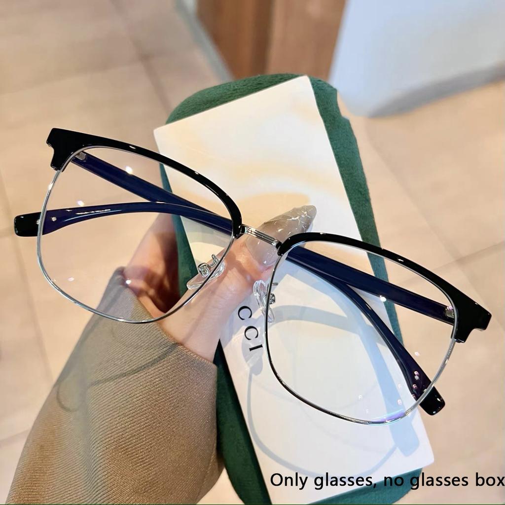Business Half-frame Glasses Large Frame High-end Feeling Super Light Myopia Can Match The Eye  Myopia  Glasses Frame 20550