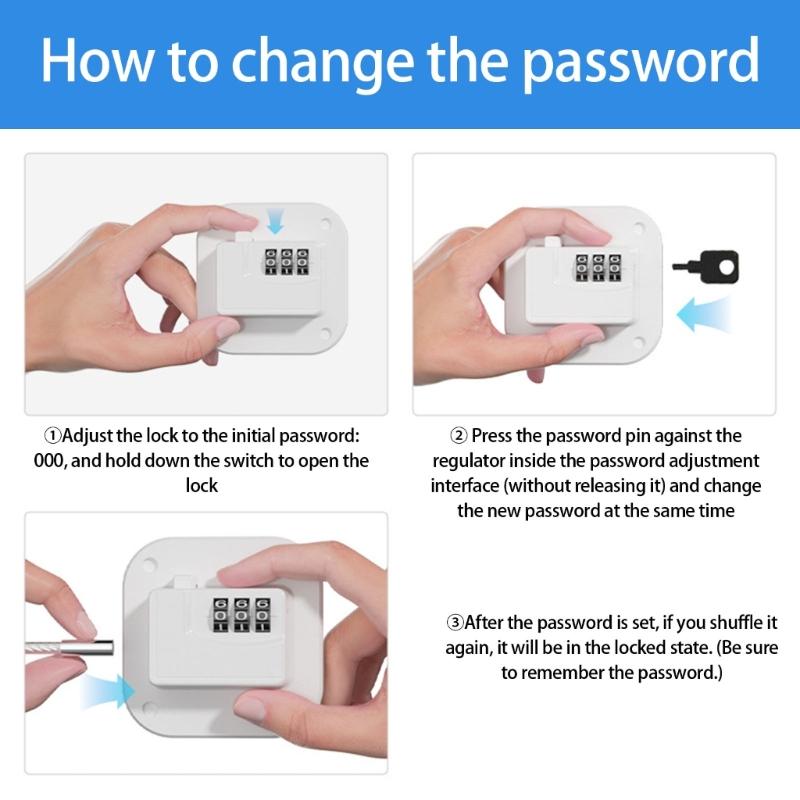 Multifunctional Child Safety Cabinet Locking Password Lock Child Proof Fridge Lock set for Fridge Door Cabinets Drawers